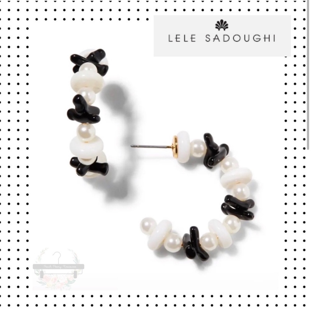 NWT Lele Sadoughi - Riviera Hoop Earrings